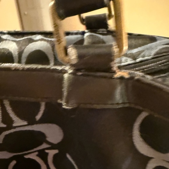 Coach Black and Brown Signature Patchwork Tote - Picture 11 of 13